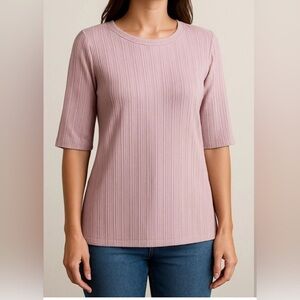 Nine West Woman’s Soft Spun Elbow Tee